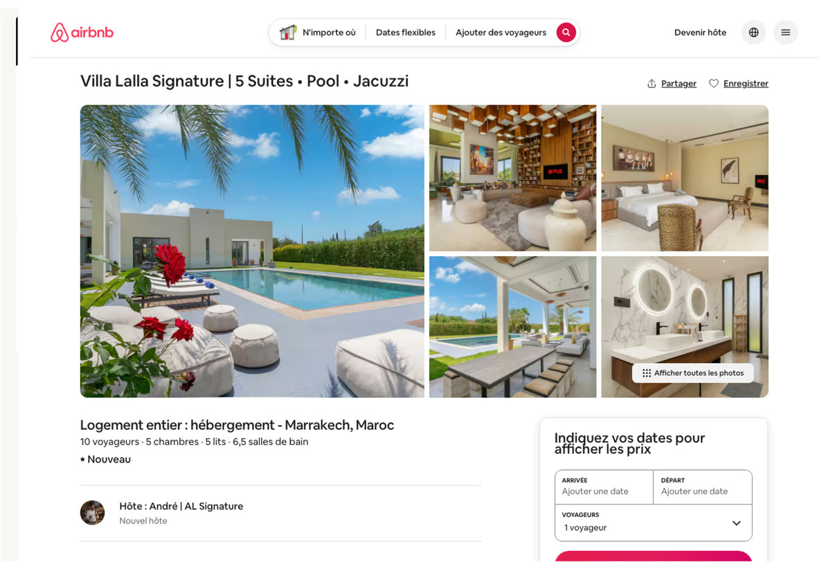 Annonce Airbnb d'un membre